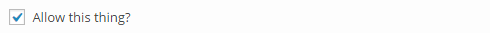 Widget Form Checkbox