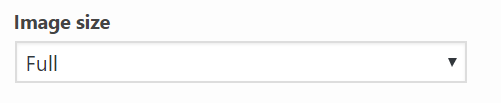 Widget from Image Sizes