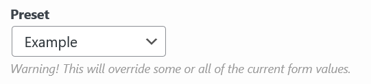 Widget Form Icon Selector