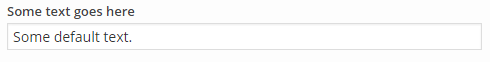 Widget Form Text Input