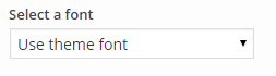 Widget Form Font Selector