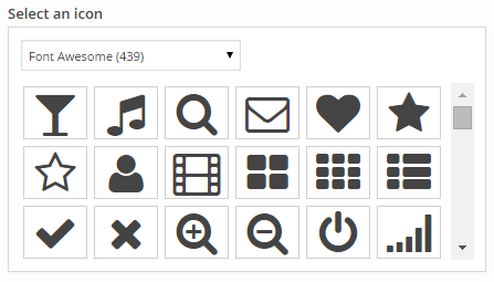 Widget Form Icon Selector