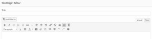 SiteOrigin Editor