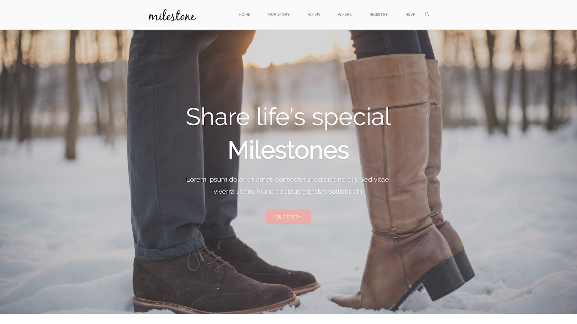 Free Prebuilt Wordpress site for celebrating life's milestones