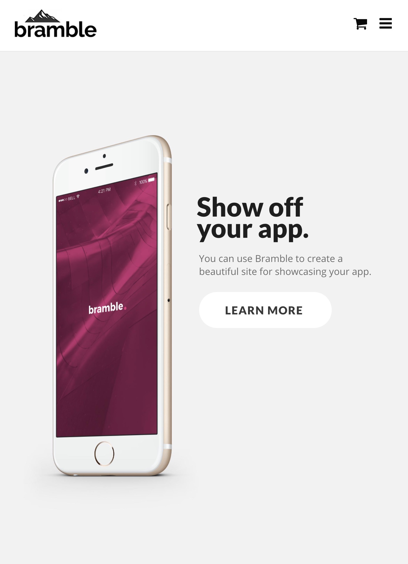 Bramble Responsive WordPress Theme Mobile View