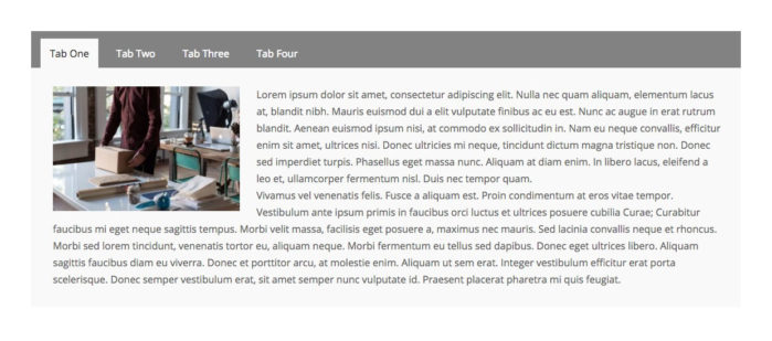 Tabs Widget Default Design