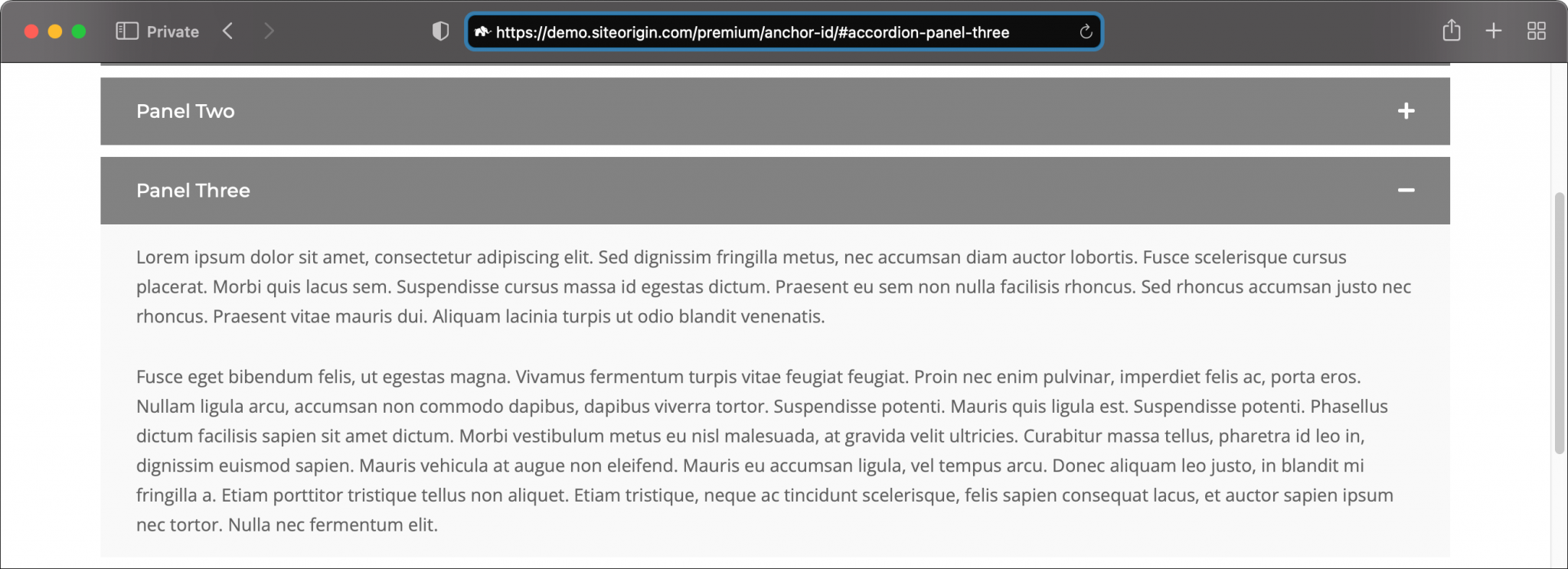 Link to Directly to Slides, Tabs, and Accordion Panels SiteOrigin