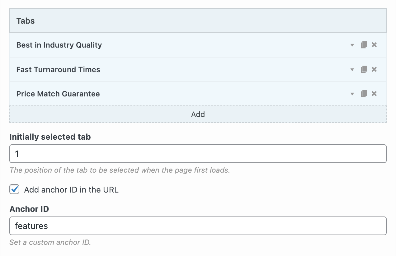 Anchor ID SiteOrigin