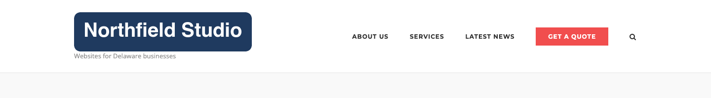 The header menu with a Get a Quote item styled as a button