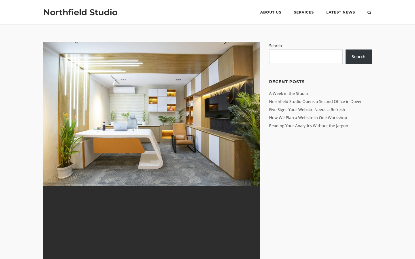 A Gallery format post showing its gallery as a slideshow above the title