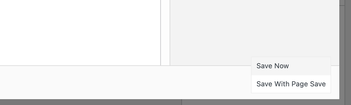 The Save Now and Save With Page Save options