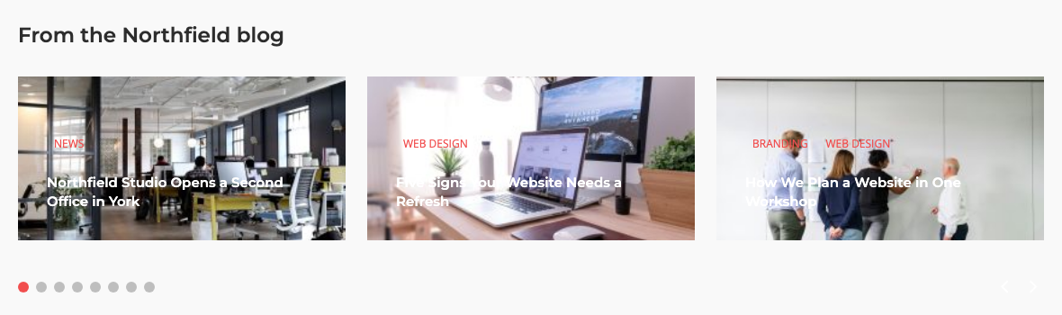 The Premium Overlay theme in the Post Carousel widget